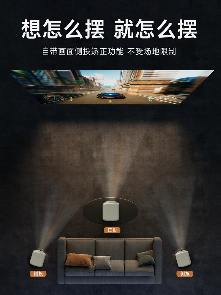 [Automatic Focus] 2025 New Model Projector for Home Use, Ultra-High Definition, Can Be Connected to Mobile Phones, Suitable for Bedroom, Home Theater, Office Use, Meetings, Supports HDMI Input Interface, Can Be Connected to Computer Projector