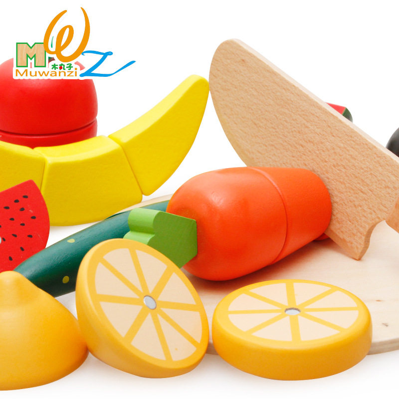 Wooden Vegetables and Fruits Chichele Educational Toys Play Home Wine Children's Toys Chicheet Set