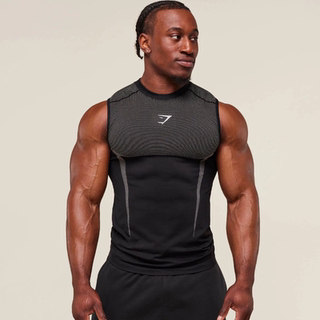 Американский бесшовный повседневный тренировочный жилет для фитнеса для мужчин, спортивный бег, дышащий, плотно прилегающий, демонстрирующий мышцы, тонкий, с круглым вырезом, без рукавов