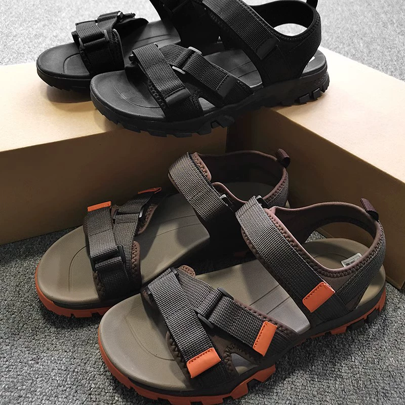 Bền như lốp xe ~ Giày sandal cao cấp thoải mái có thể điều chỉnh Velcro mùa hè của Mỹ dành cho nam giới giày sandal