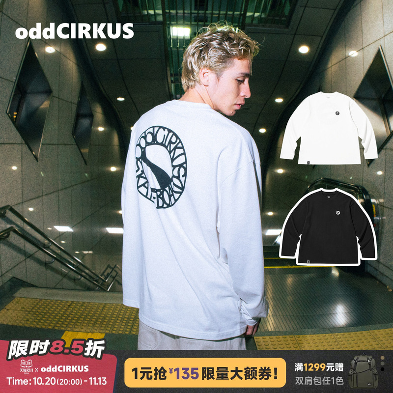 Oddcirkus Long-Sleeved T-Shirt Japanese Style Street Style Loose Top New Logo Long-Sleeved Unisex Couple Style