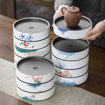 Antique glaze pot tray small tea table raising pot tea tray retro ceramic dry bubble tray household water storage Japanese tea tray building water