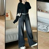 Весенние джинсы, ретро штаны, большой размер, по фигуре, подходит для подростков, свободный прямой крой