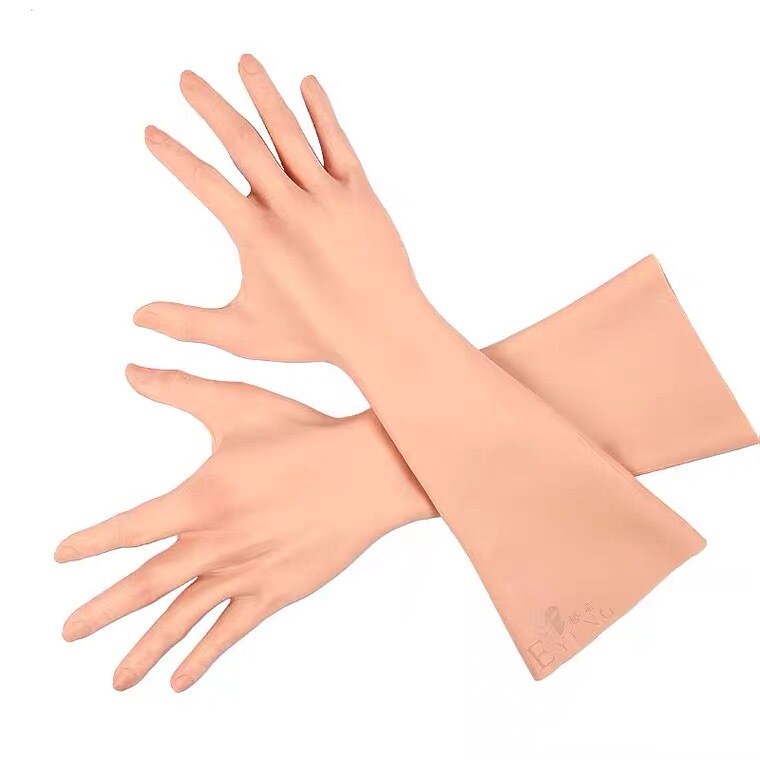 [Big Sister Liang] Cross-Dressing Silicone Realistic Cd Transvestite Fake Nails for Men and Women, Slim Beauty Nail Art Fake Gloves