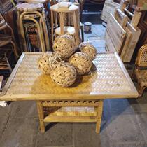 Natural Cuju weaving production sports ball game sepak takraw handmade photography Cuju football school props ancient