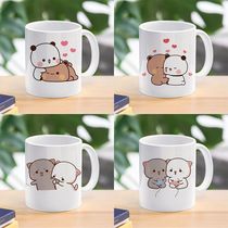 Panda Bear Bubu Dudu Coffee Milk Cup Mocha Cat Panda Bear Co