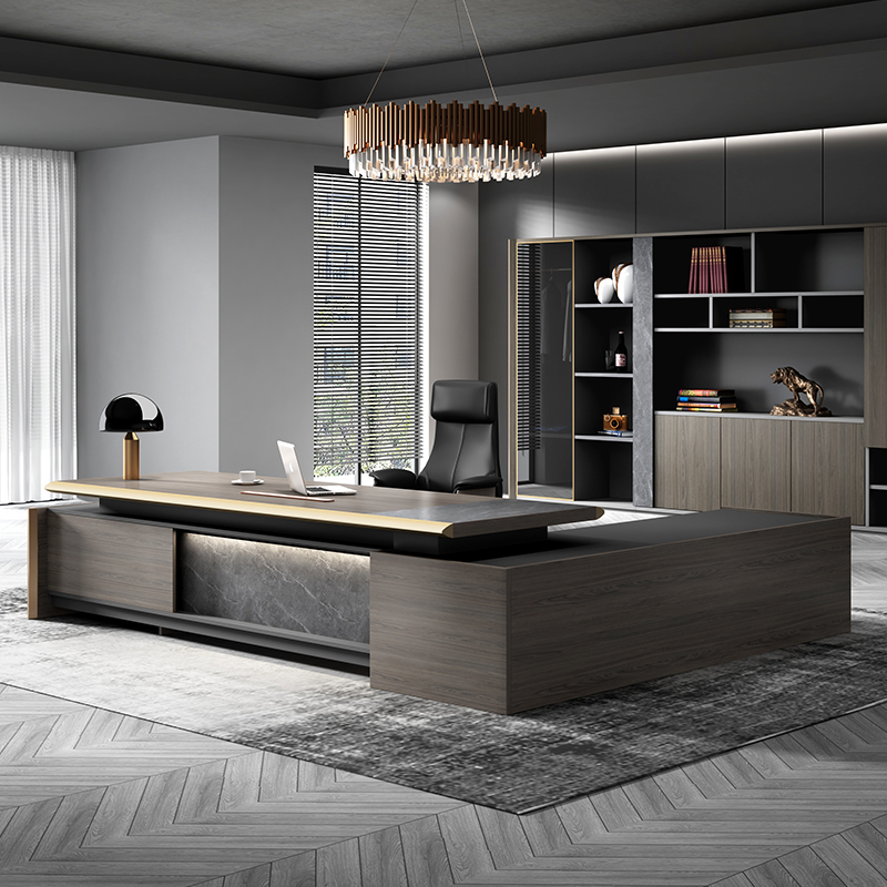 Boss Desk Simple Modern Atmospheric Ceo Desk and Chair Combination New Chinese Style High-End Office Single Executive Desk