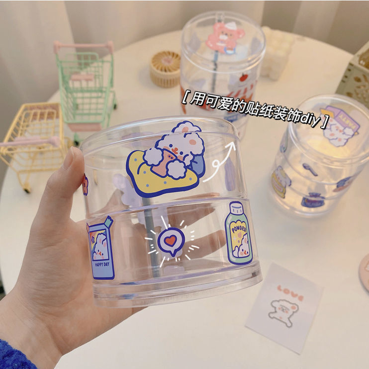 Rubber collection box transparent acrylic rotation headbar hair clamp rubber band jewelry mini desktop reception box