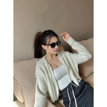 Xu Lu LUFF LOVE Stream Su Bubble Lianhood Short Knitted Cardigan Woman Design Sensation Short jacket jacket