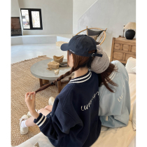 Xu Lu LUFF LOVE (School of Studies) Baseball Suit Women Han Edition Round Collar Heavy Work Loose Jacket