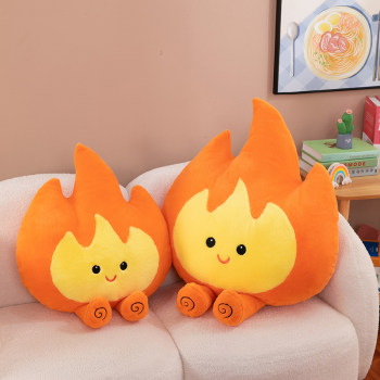 ສົນທະນາສືບຕໍ່ sparks plush toy fire man little charcoal fire doll flame elf gift shared pet male and women interaction