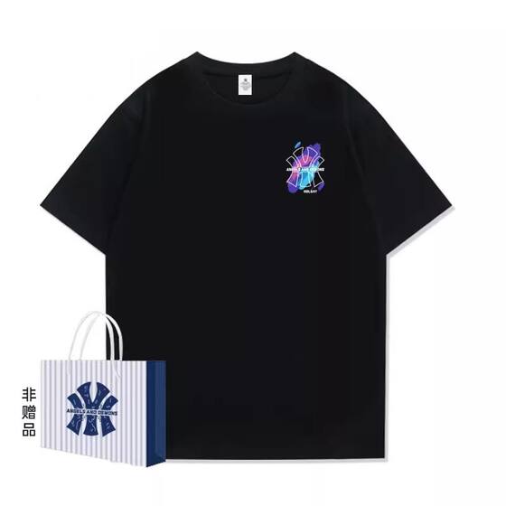 官网联名款新品2025纯棉短袖t恤男女潮牌上衣情侣装T恤X