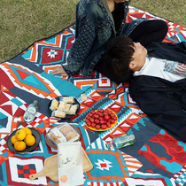 Mountain guest picnic mat outdoor moisture-proof ultrasonic outing lawn bohemian thickened blanket camping equipment