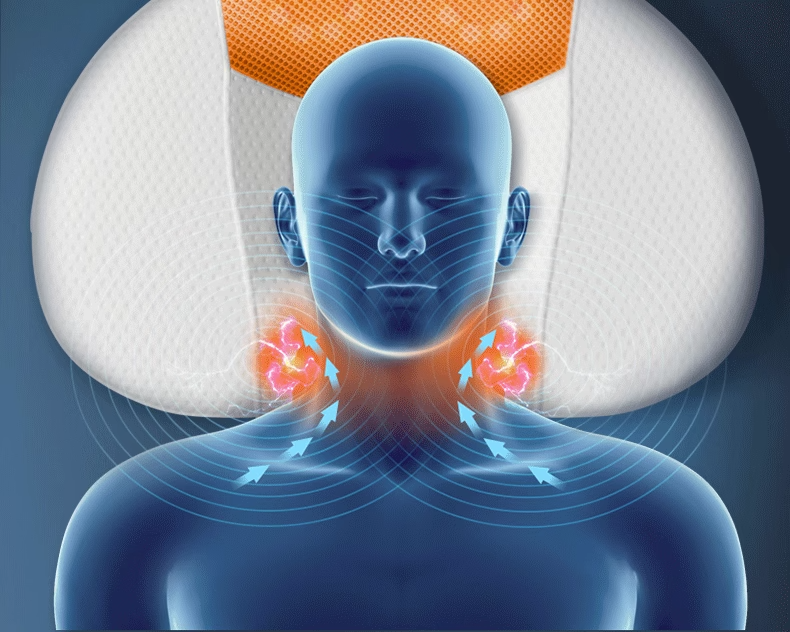 Подушка 法国vormajer颈椎专用枕头护颈椎助睡眠修复富贵包病人加热按摩枕