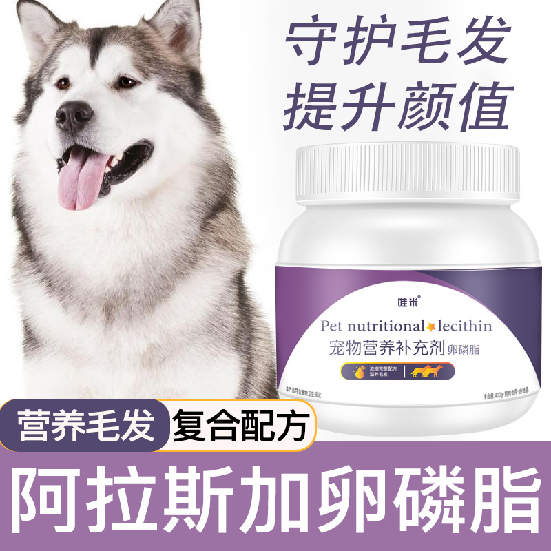 Alaska special lecithin dog puppies adult dog fish oil burst hair powder seaweed powder pet soft phospholipid nutrition