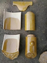 Glazed tiles ancient buildings tiled roofs eaves pavilions tiles two dragons playing with pearls six beasts on the roof