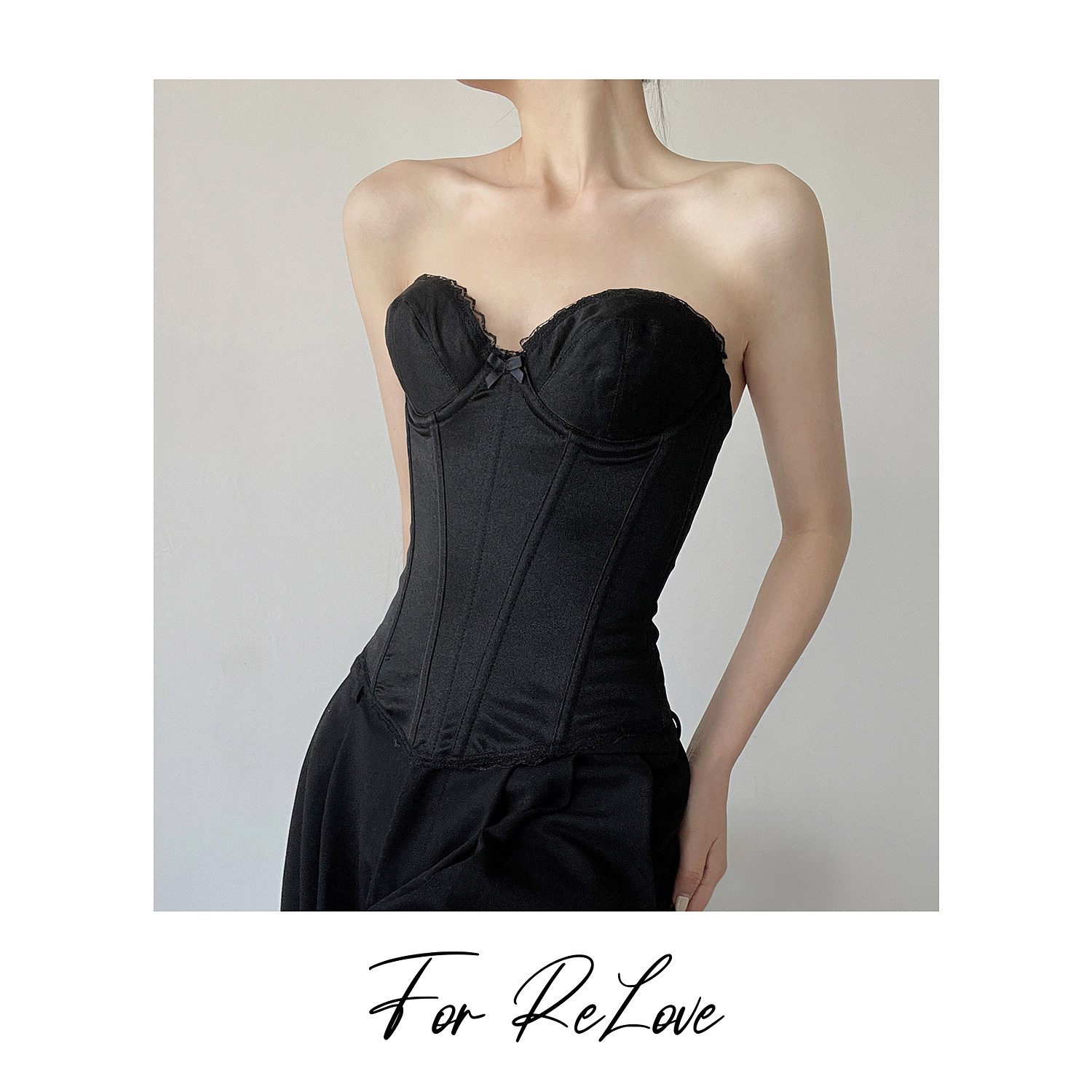 ForRelove Retro New Summer Big Chest of Small Sexy Marchia Fish Bone Femme Underwear can be worn out-Taobao