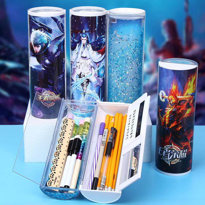 Douyin net red same style quicksand stationery box children's multi-function pen bag boys primary and secondary school boys large-capacity pen holder