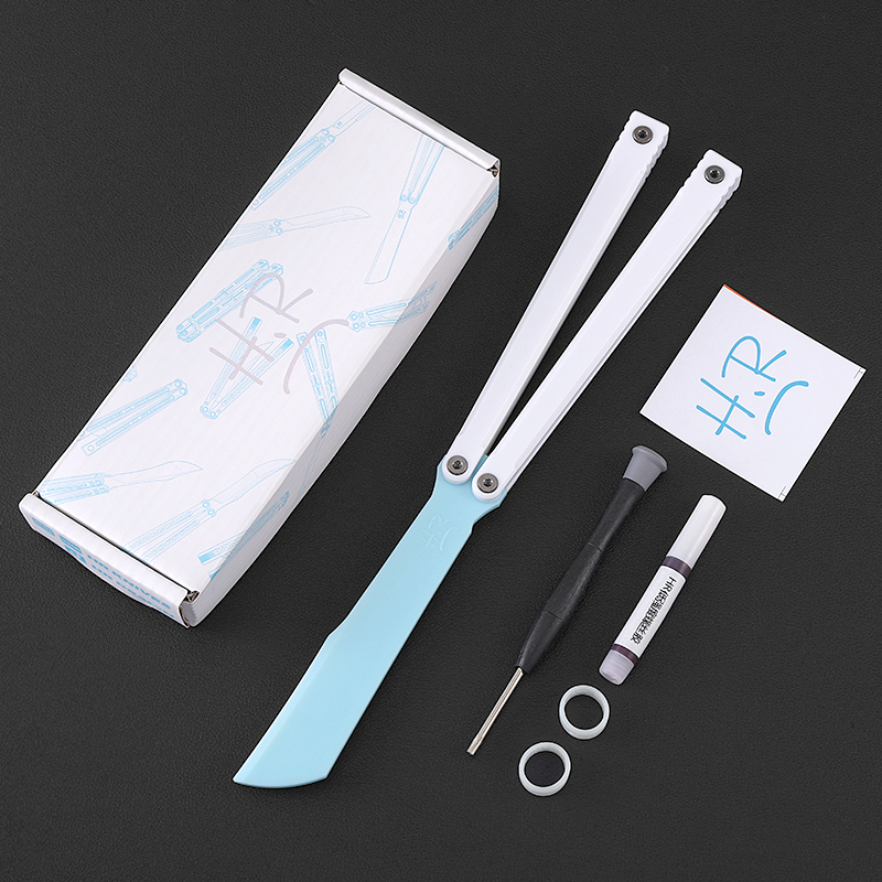 Jiaolong Hr Produces [Jiu Ku] Butterfly Practice Knife Made of Injection-Molded Material, Portable and Safe, Unsharpened Version