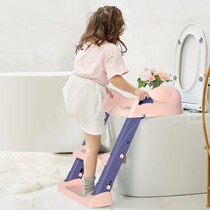 Toilet stairs style children toilet male and female baby ladder folding frame cushion for sitting poop toddler baby pee basin