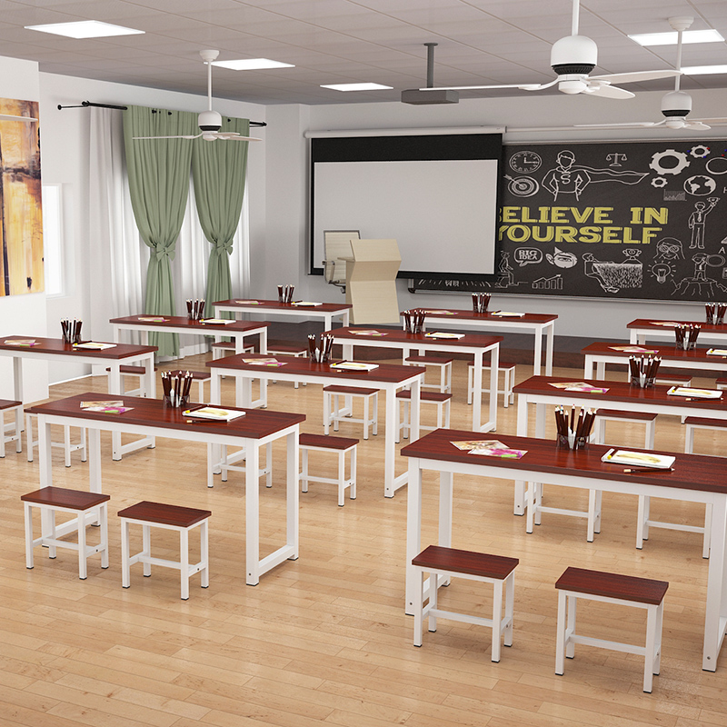 School Desks Training Institution Students Coaching Class Double Table Chairs Strip Table Negotiation Table Meeting Table Combined Splicing