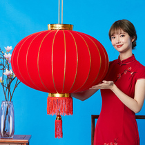 2022 suede cloth large red lantern outdoor waterproof advertisement to decorate New Years Spring Festival mall gate a pair of lantern prints