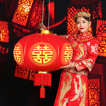 Suede wedding with great red-festive-character lantern wedding wedding balcony a pair of lanterns waterproof gate yard outdoor hanging decoration