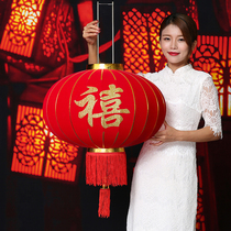 Wedding Lantern Festive Wedding Velvety Wedding Velvety Wedding Flannel Womans Pendant Lamp Pendant Balcony Gate Pair of Decorative Items