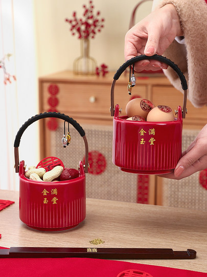 Complete Set of Wedding Supplies for the Bride's Family, Red Wedding Bucket, Dowry for the Bride, Wedding Decorations, Bride's Family's Dowry