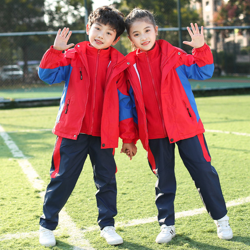 Kindergarten Garden Clothing Autumn Winter Clothing Primary School Children School Uniforms Detachable Three Sets Children Thickened Winter Suits