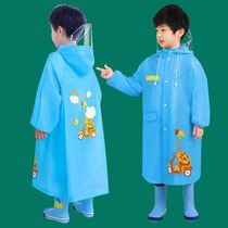 Childrens raincoat with bookbag for pupils kindergarten boys and girls in heavy rain prevention and transparent baby raincloak