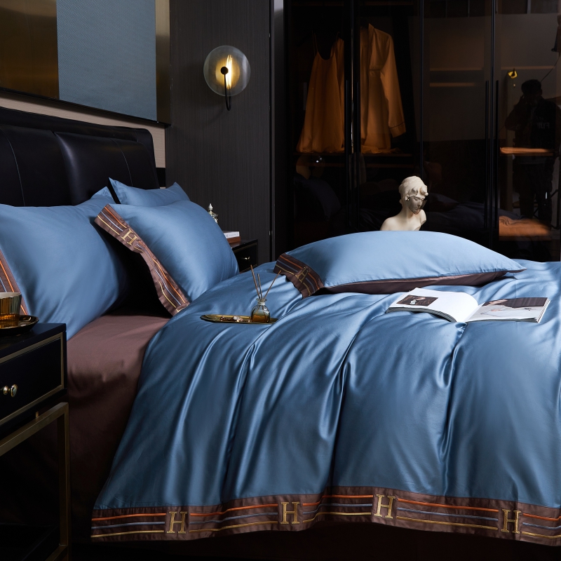 Four pieces of 100 pure cotton flagship store four seasons of general bed sheet is suited for luxury high end bedding supplies 4