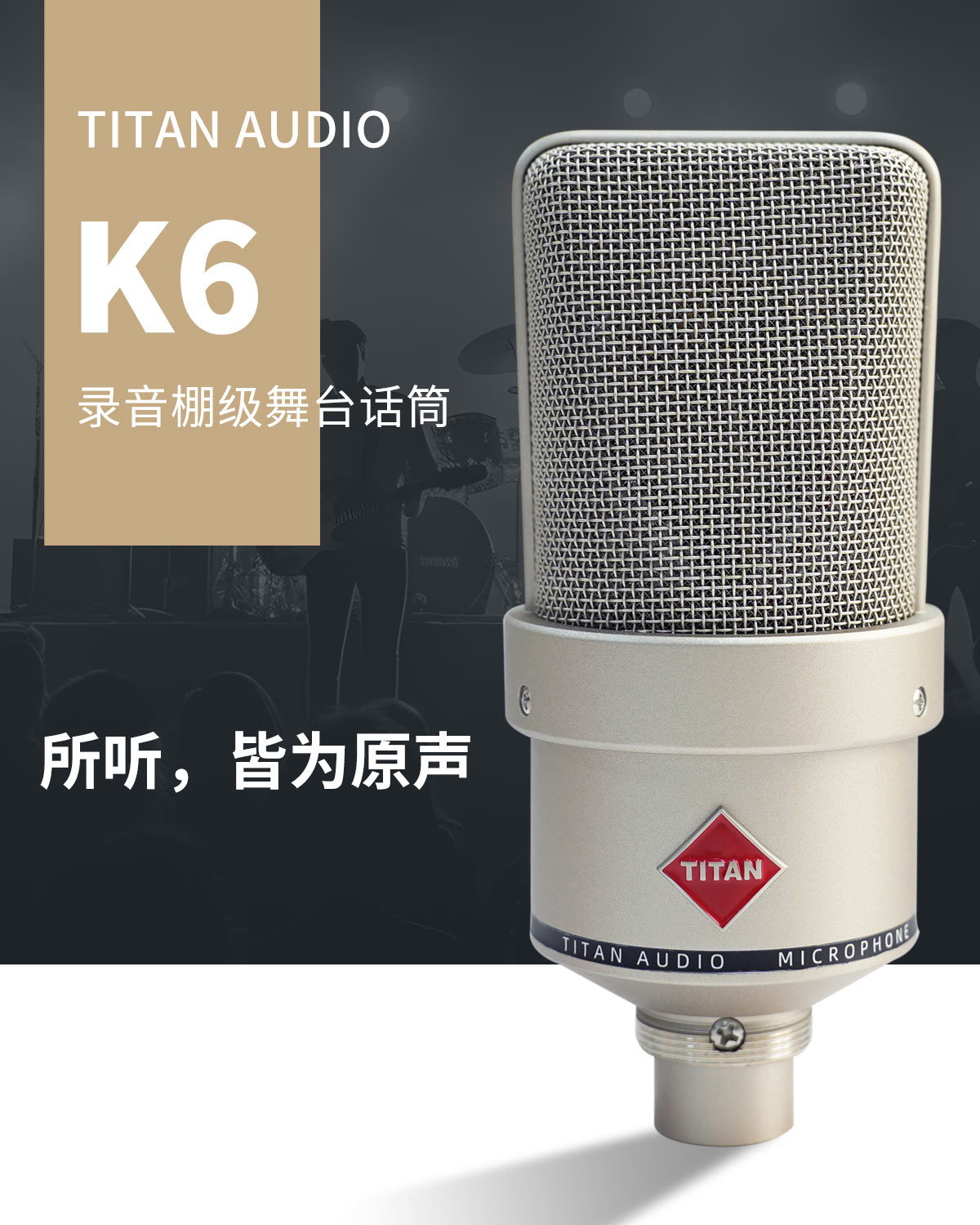 TITAN AUDIO/泰坦 K6 大振膜电容麦克风插图1