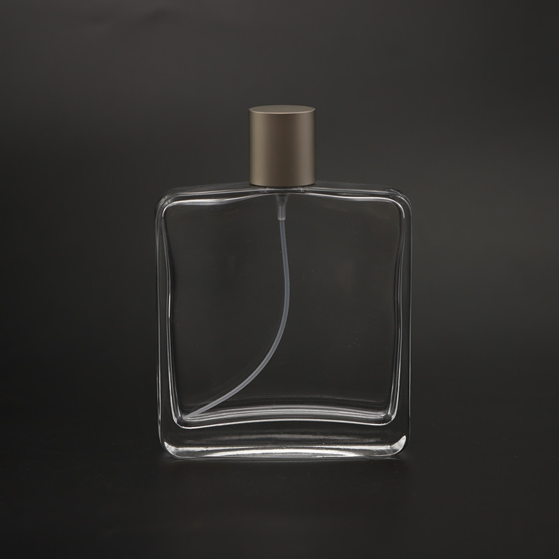 Muyang ) 100ML Perfume Glass empty bottle Nozzle alloy wood cap fragrance mouth package large capacity bottle