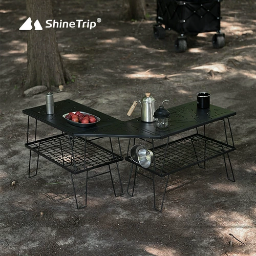 Shanqu Shinetrip Outdoor Open Camp Table Iron Iron Swite Table, представляющий пламя портативного набора магазина барбекю барбекю