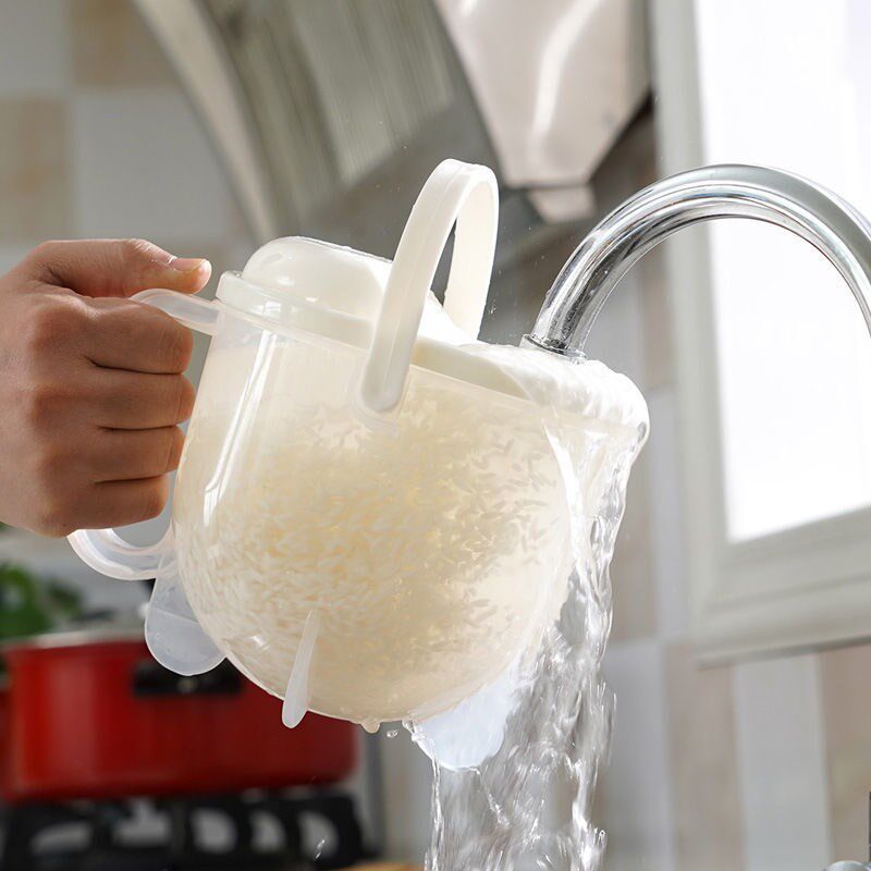 Hand-washing rice washing machine draining rice washing spoon water-washing household multi-functional rice washing machine creative home kitchen