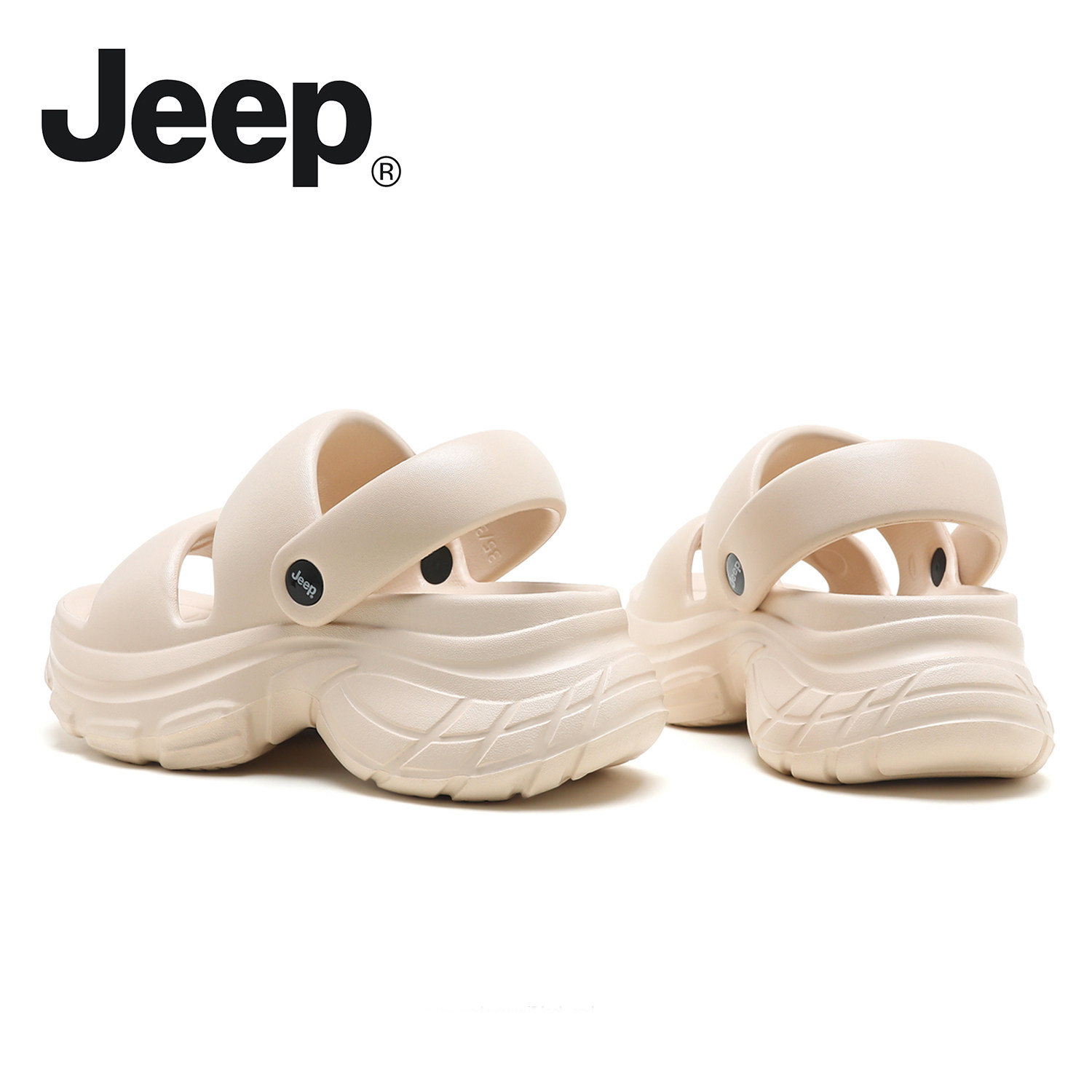JEEP/сандалии и тапочки Jeep; женская летняя верхняя одежда; модная пляжная обувь на толстой подошве; нескользящие повседневные сандалии для улицы