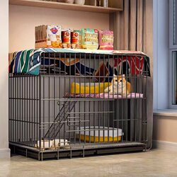 Cat cage, household indoor large space cat nest, foldable villa toilet, integrated, does not occupy an area, large two-story cat house