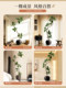 Artificial Green Plant Black King Kong Floor-Standing Potted Plant, Large Indoor Faux Plant Decoration for Living Room, Light Luxury Decorative Flower and Artificial Tree