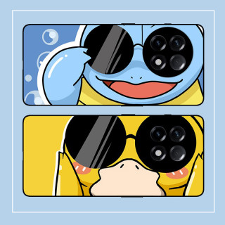 Sunglasses, Squirtle and Duck, suitable for OnePlus 13/12/11 mobile phone case 1+ace5/2pro, cute cartoon personality, creative anti-fall protective cover, fashionable brand silicone soft shell