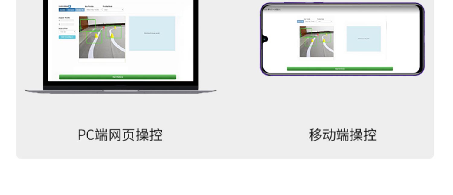 树莓派4B TensorFlow深度学习AI视觉循迹自动驾驶donkeybot智能编程机器人