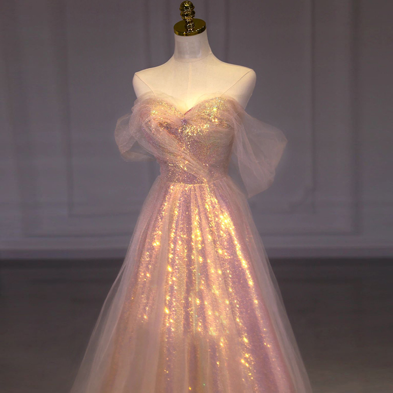 Fuchsia evening dress for elementary school students, elite bridesmaid dress, open shoulders Fuchsia evening dress for elementary school students, elite bridesmaid dress, open shoulders