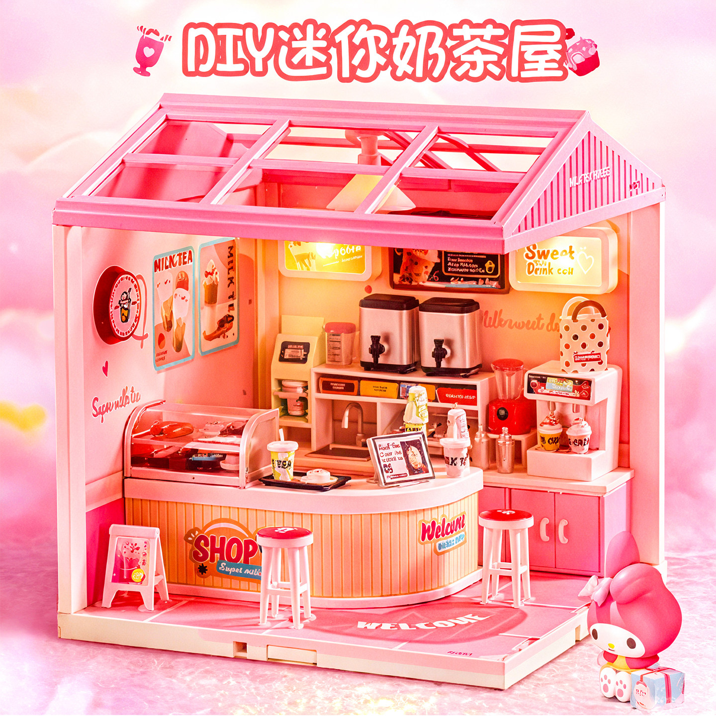 Super World DIY Cottage Villa Handmade Assembly Model Mini House Building Blocks Toy Girl's Birthday Gift 6