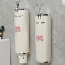 Disposable cup holder cream style automatic cup dispenser water dispenser paper cup storage box artifact no need to punch holes