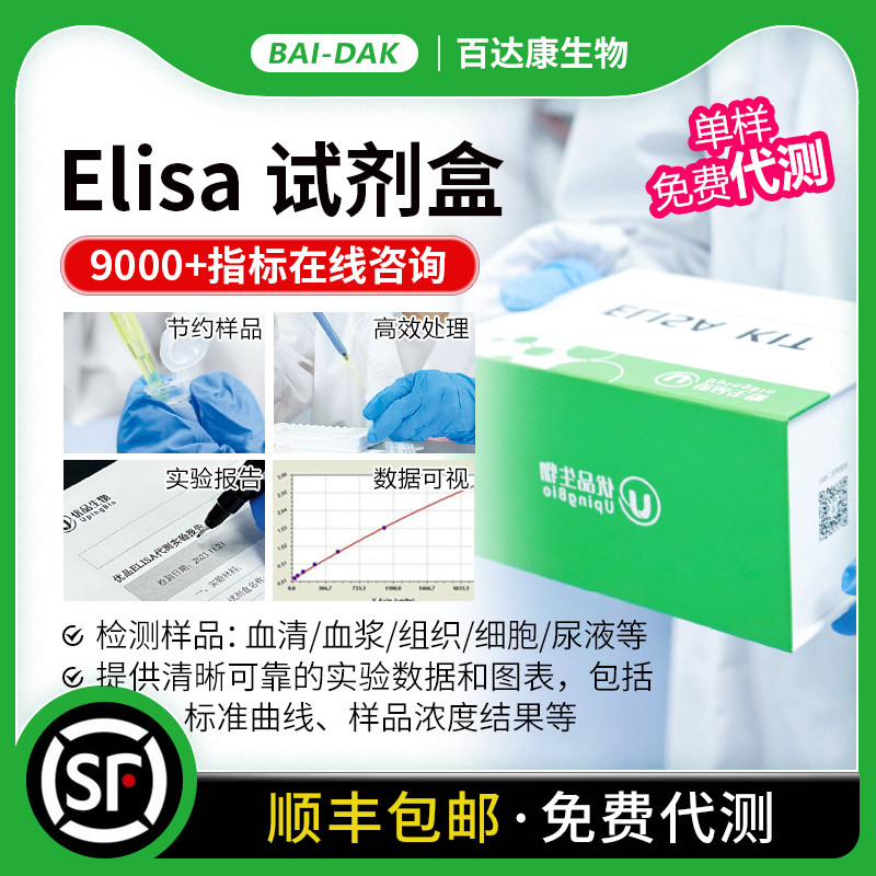 ELISA试剂盒免费代测 ELISA Kit酶联免疫试剂盒 酶联免疫吸附测定
