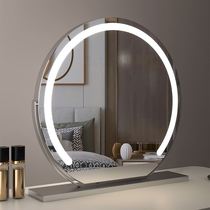 Semi-round dresser with lampstandardized LED dresser mirror desktop high-end beauty smart home bedroom