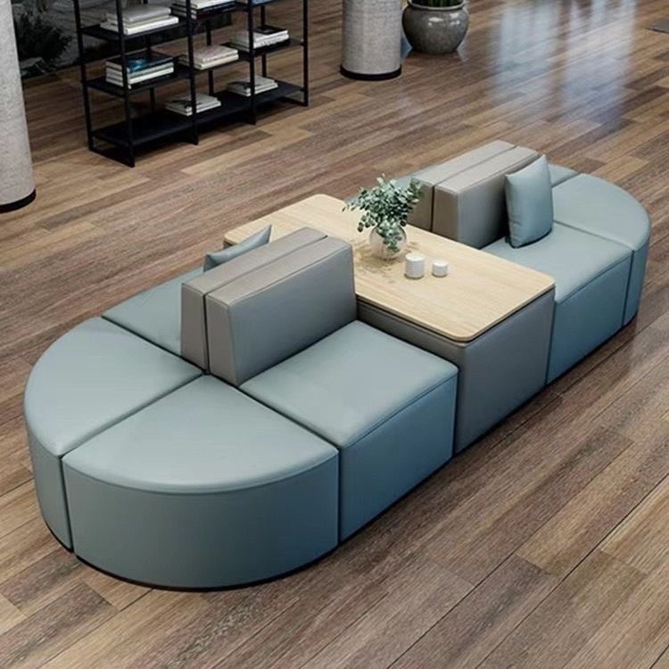 Office Simple and Creative Training Institution Reception and Rest Area Negotiation Room Leisure Waiting Area Special-Shaped Sofa Combination