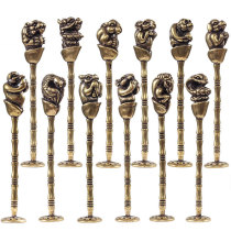 Pipe smoking stick personalized and creative zodiac pressing stick creative retro pipe accessories hollow grooves to prevent flameout