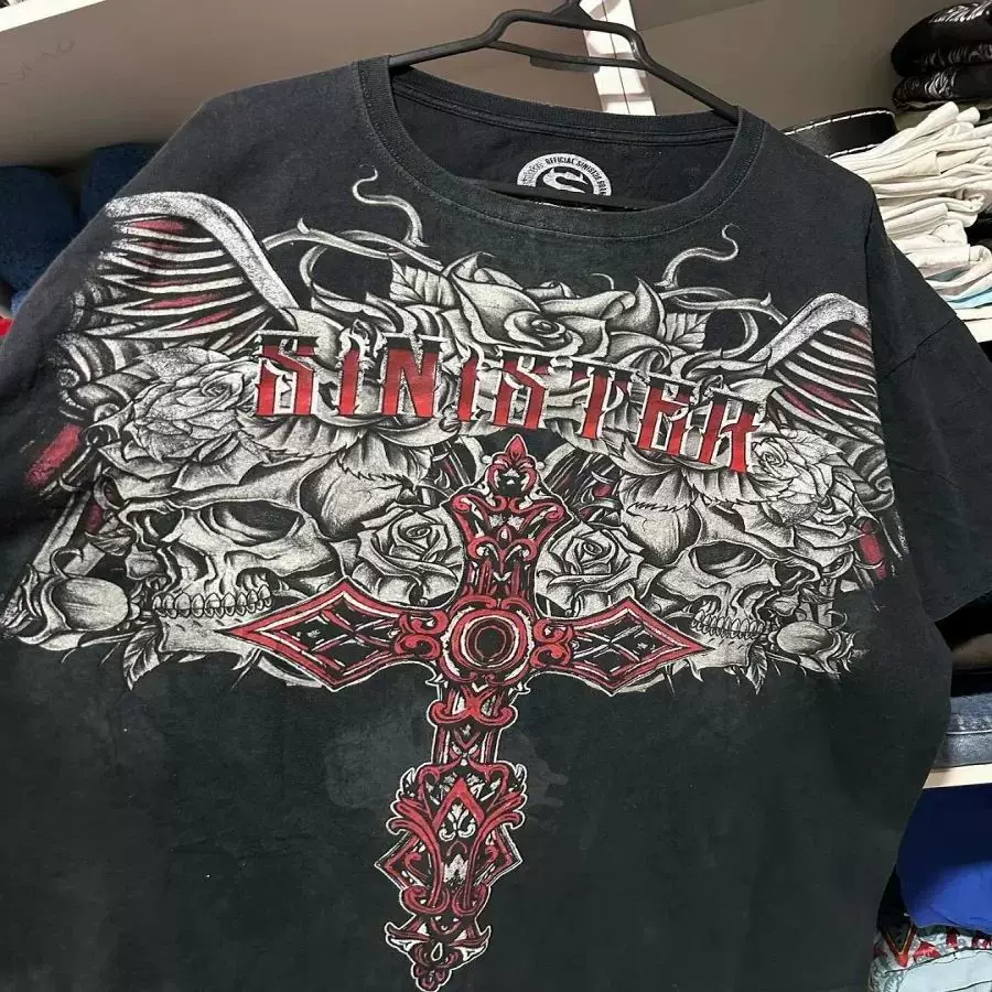 Футболка с длинным рукавом Affliction Y2K, круглый воротник, оверсайз