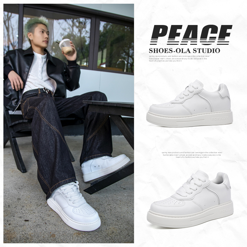 Xjxy 7cm Invisible Height-Increasing Shoes for Men and Women, 2026 New Trendy Shoes, Versatile Autumn and Winter Air Force Sports Casual Shoes, Sneakers